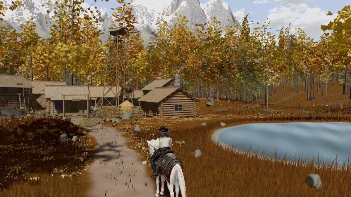 Official K3 case still: explorable open world with forests, village, and mountains